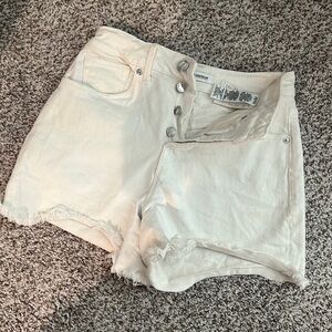 Good American White Jean Shorts